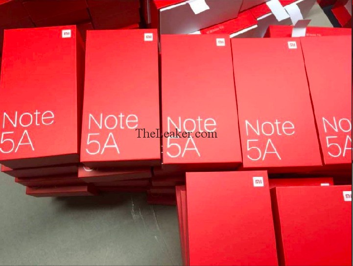 Redmi Note 5A fotos filtradas de la caja